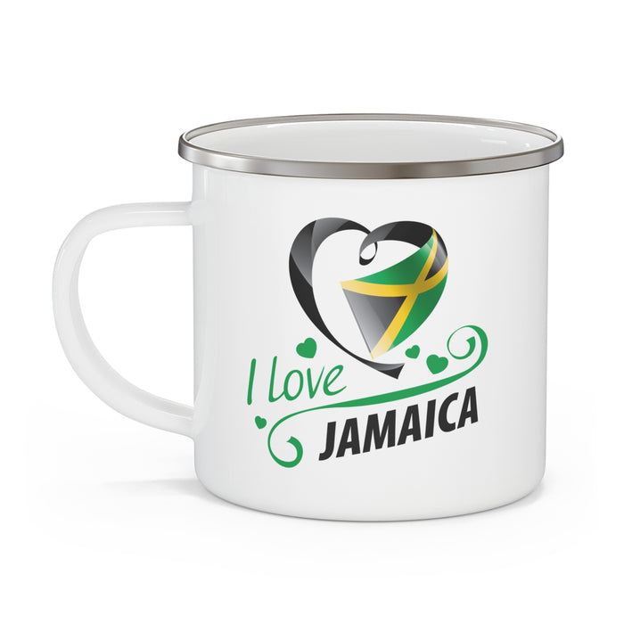 I Love Jamaica Enamel Camping Mug