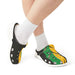  Jamaica Flag  Unisex EVA Foam Rubber Shoes/Slip-ons (CLOGS) (Black, Gold, & Green)