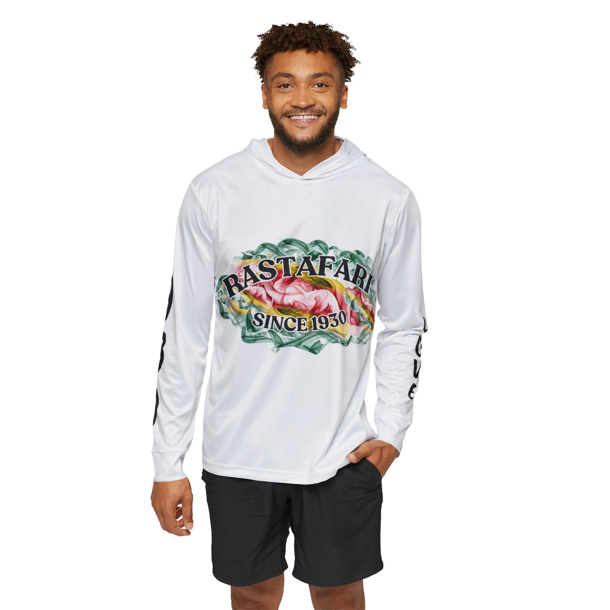 Rastafari 1930 Unisex White Sports Warmup Hoodie — Made in Jamaica ltd