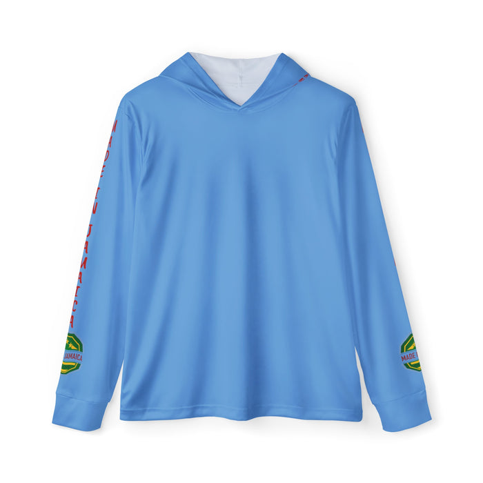 Men's Light Blue Sports Warmup Hoodie