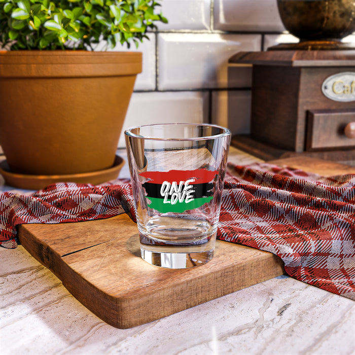 Pan African Shot Glass, 1.5oz (One Love)