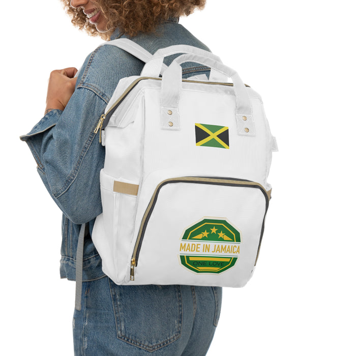 Multifunctional White Diaper Backpack (Jamaica)