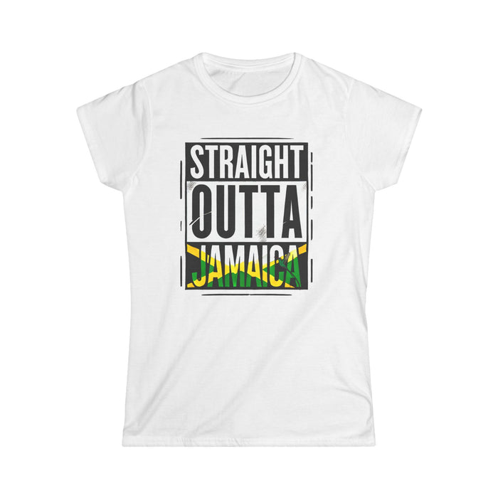 Straight Outta Jamaica - Women's Softstyle Tee