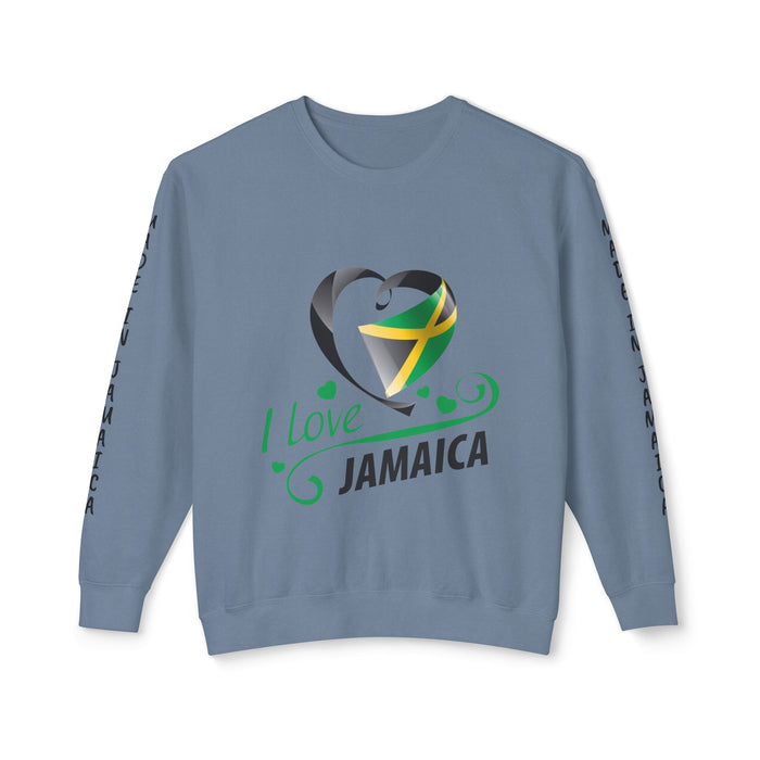 I Love Jamaica - Unisex Lightweight Crewneck Sweatshirt