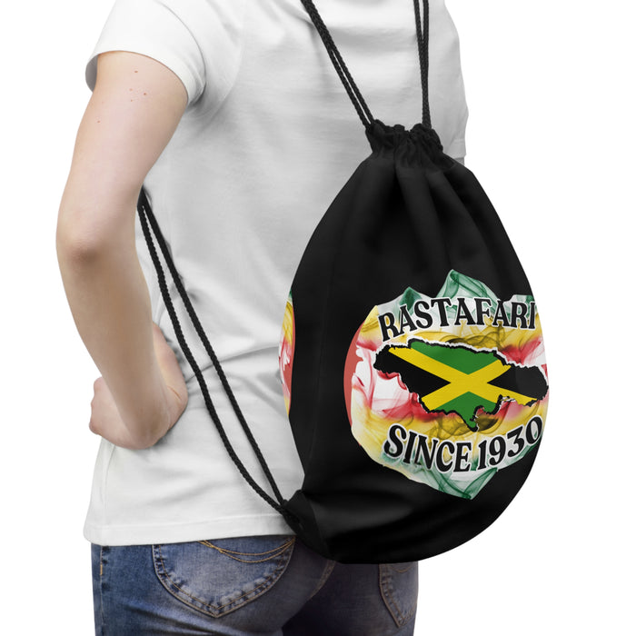 Rastafari Black Drawstring Bag