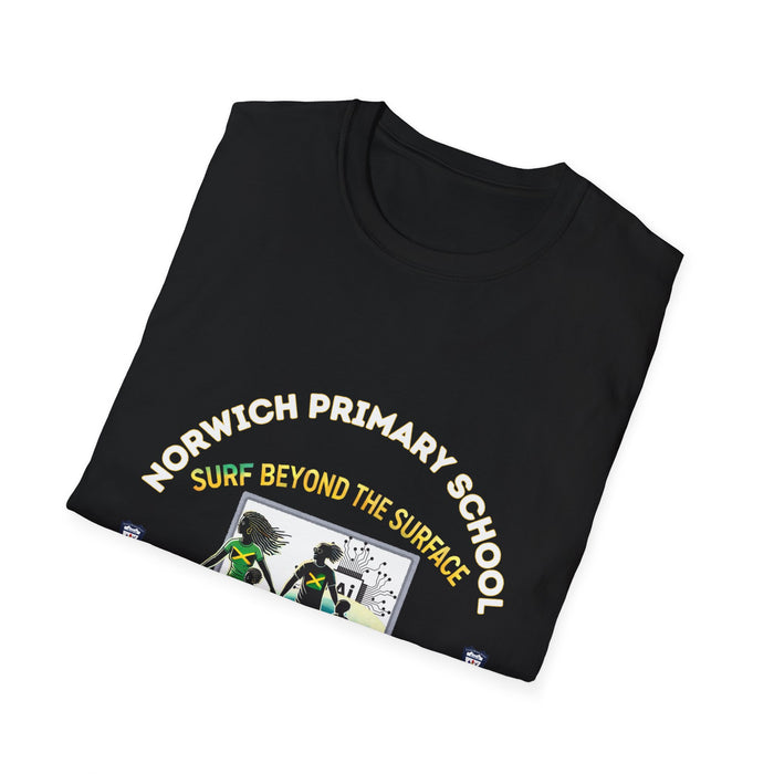 Norwich Primary National Parent Month 4 colors & White Embossed Letters T-Shirt