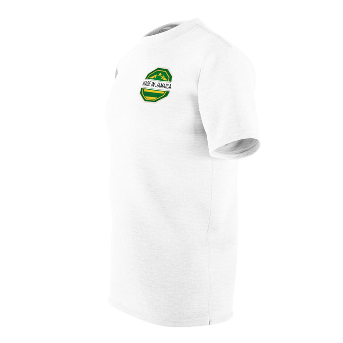 Made In Jamaica Logo and Flag White Unisex Tee