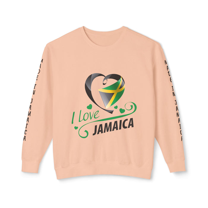 I Love Jamaica - Unisex Lightweight Crewneck Sweatshirt