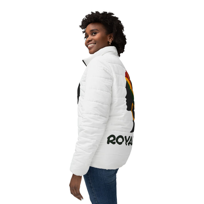 White Women’s Puffer Jacket - Royalness