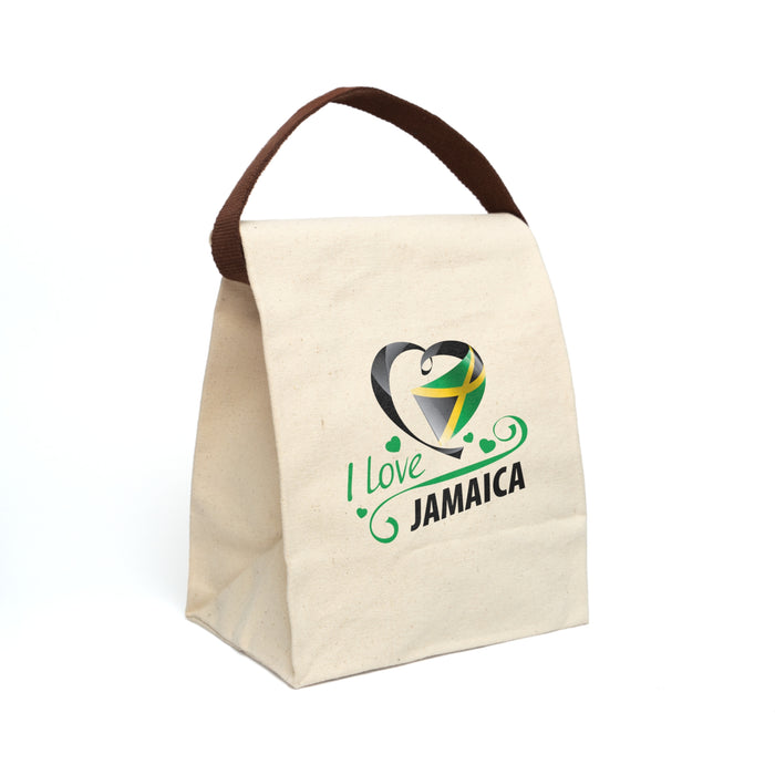 I love Jamaica Canvas Lunch Bag With Strap