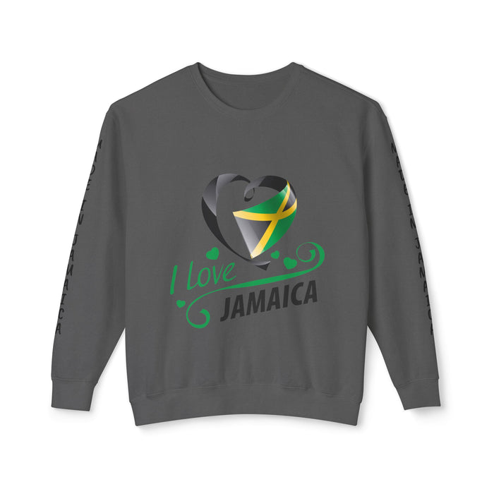 I Love Jamaica - Unisex Lightweight Crewneck Sweatshirt