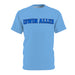  EAHS Edwin Allen High School Blue Tee - Edwin Allen Front - Crest Back -Unisex Microfiber T-Shirt