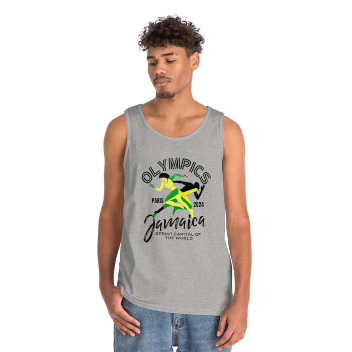 Jamaican Olympic Sprint Capital Unisex Heavy Cotton Tank Top - Various Colors