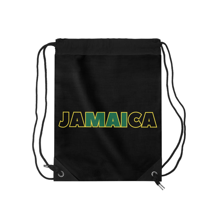 Jamaica Black Drawstring Bag