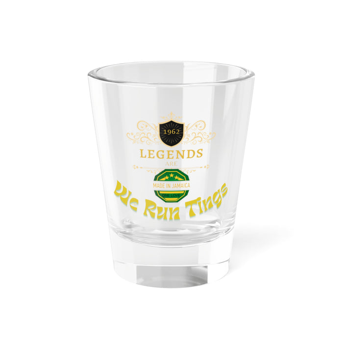 We Run Tings Jamaica Legend Shot Glass, 1.5oz