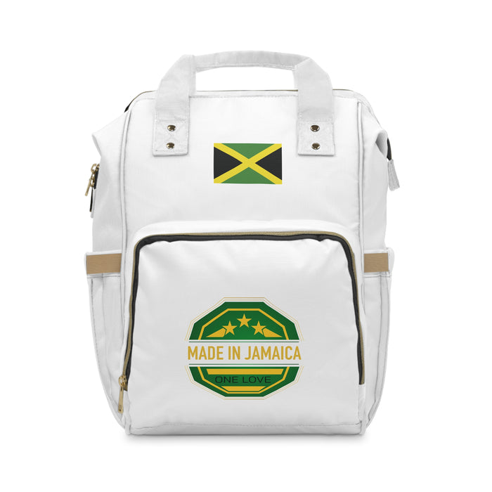 Multifunctional White Diaper Backpack (Jamaica)