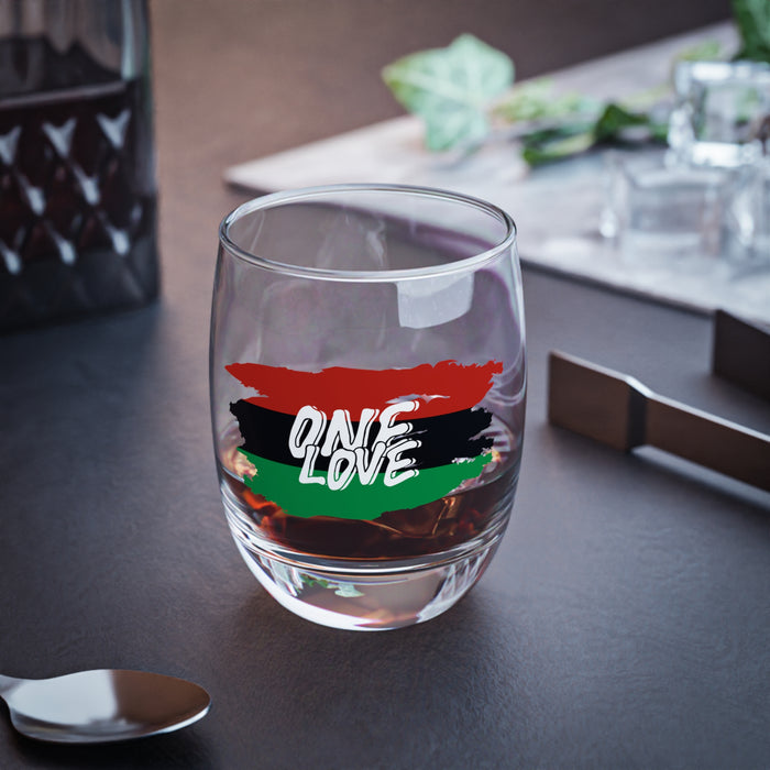 Custom Whiskey Glass (Pan African - One Love)