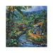  Rural Jamaica Folk Art Riverside Walkers 1900s Polyester Canvas