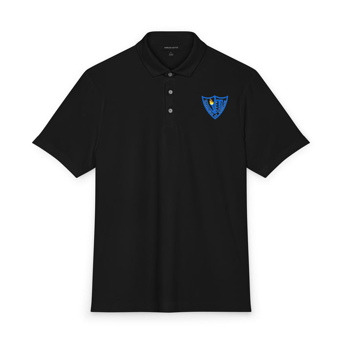 EAHS - Embroidered Shield Polo Shirt — Men's Stretch Moisture-Wicking Jersey EAHS - Embroidered Shield Polo Shirt — Men's Stretch Moisture-Wicking Jersey