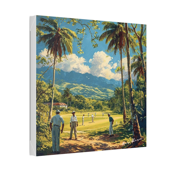 Rural Jamaica Folk Art Summer Day 1900s Polyester Canvas