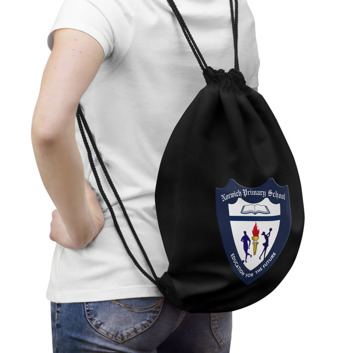 Norwich Black Drawstring Bag