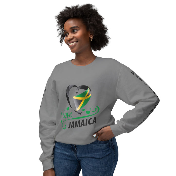 I Love Jamaica - Unisex Lightweight Crewneck Sweatshirt