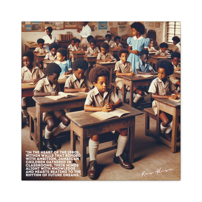 Rural Jamaican Classroom from the 1970s Polyester Canvas