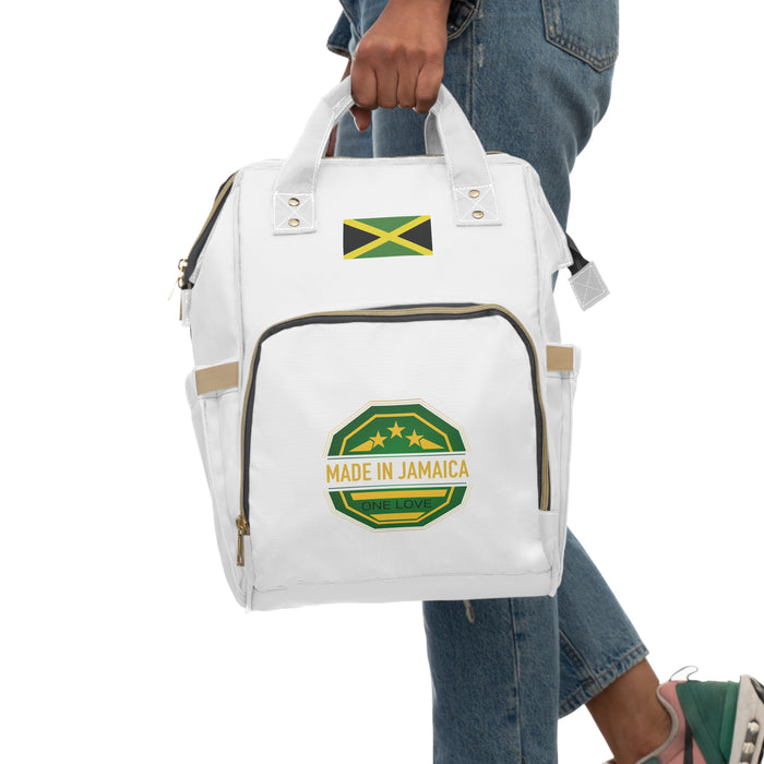 Multifunctional White Diaper Backpack (Jamaica)