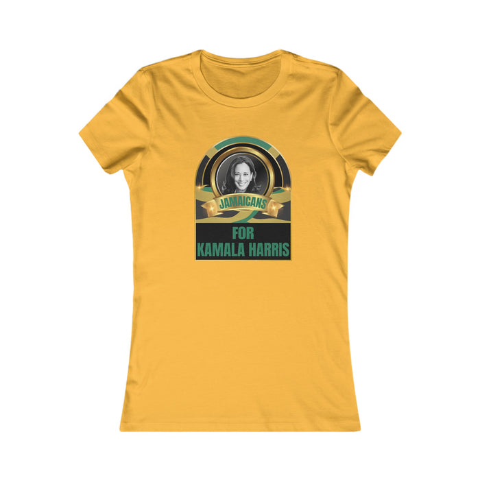 Jamaicans For Kamala - Women's Favorite Tee (Green Letters)