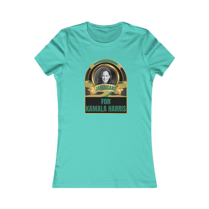 Jamaicans For Kamala - Women's Favorite Tee (Green Letters)