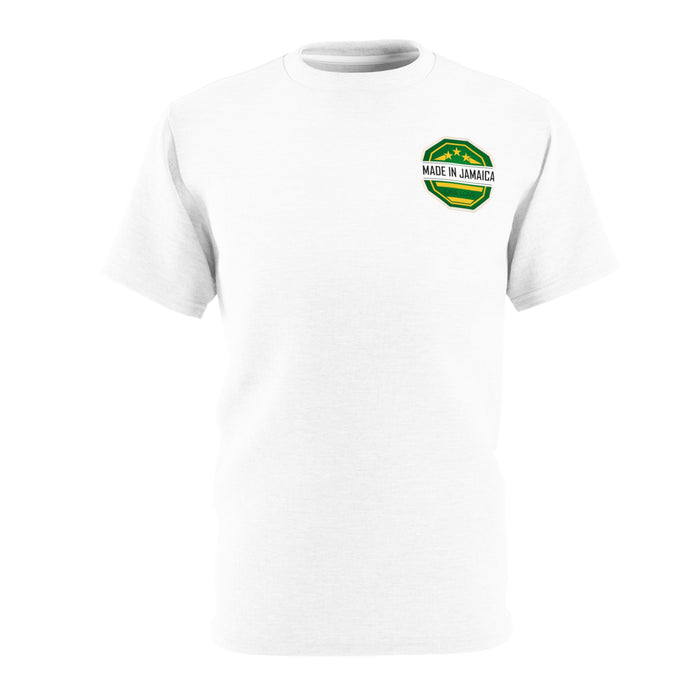 Made In Jamaica Logo Map Heart White Unisex Tee