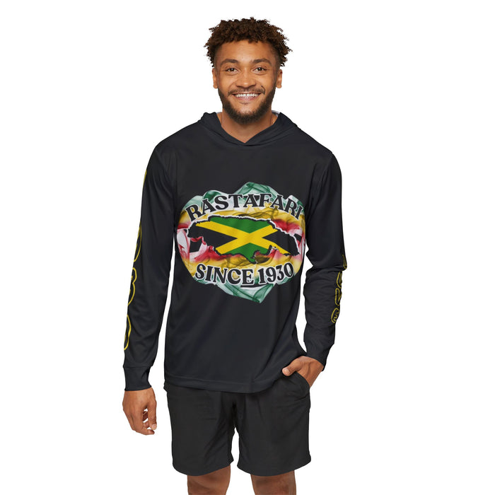 Rastafari 1930 Men's Black Sports Warmup Hoodie