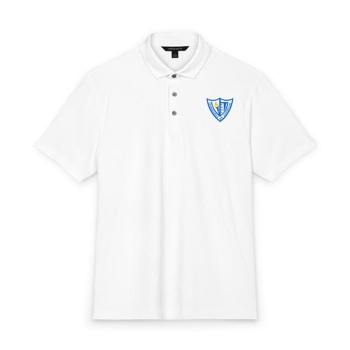 EAHS - Embroidered Shield Polo Shirt — Men's Stretch Moisture-Wicking Jersey EAHS - Embroidered Shield Polo Shirt — Men's Stretch Moisture-Wicking Jersey
