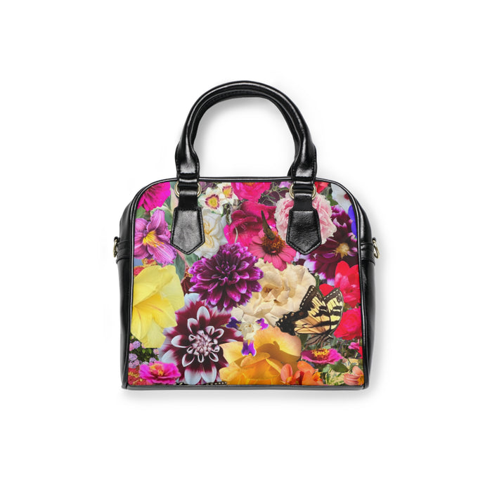 Artistic Flower Design Shoulder Handbag