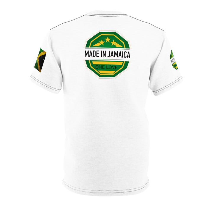 Made In Jamaica Logo and Flag White Unisex Tee