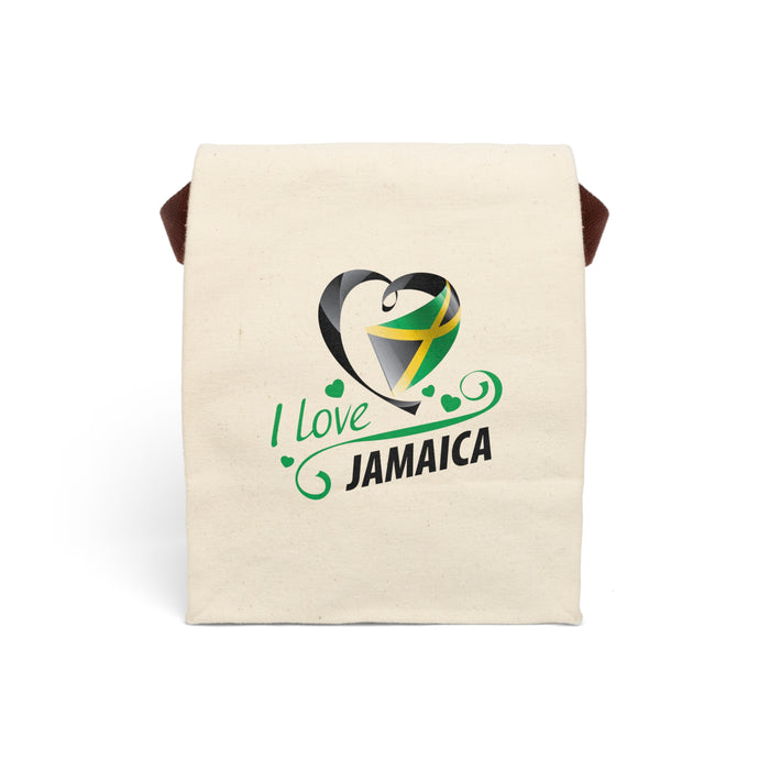 I love Jamaica Canvas Lunch Bag With Strap