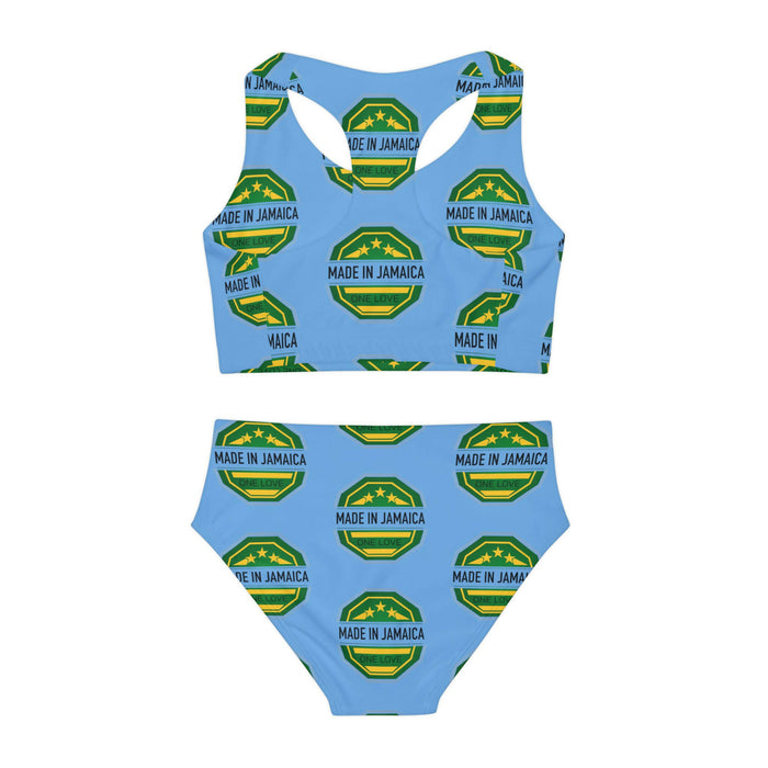 Blue Girls Two Piece Swimsuit