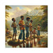  Jamaican Boys Fishing in the 1970s #2 Polyester Canvas