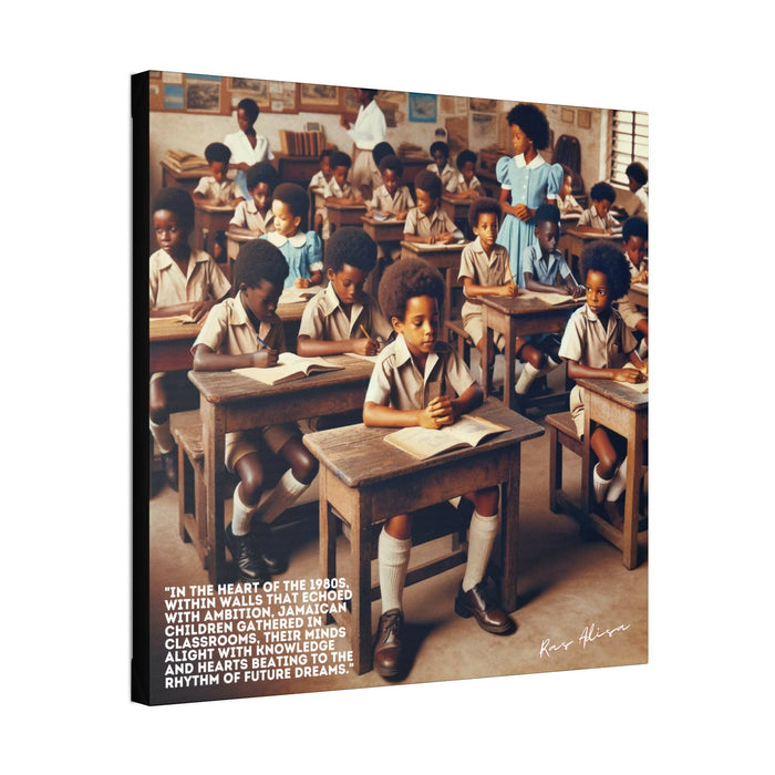 Rural Jamaican Classroom from the 1970s Polyester Canvas