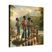  Jamaican Boys Fishing in the 1970s #2 Polyester Canvas