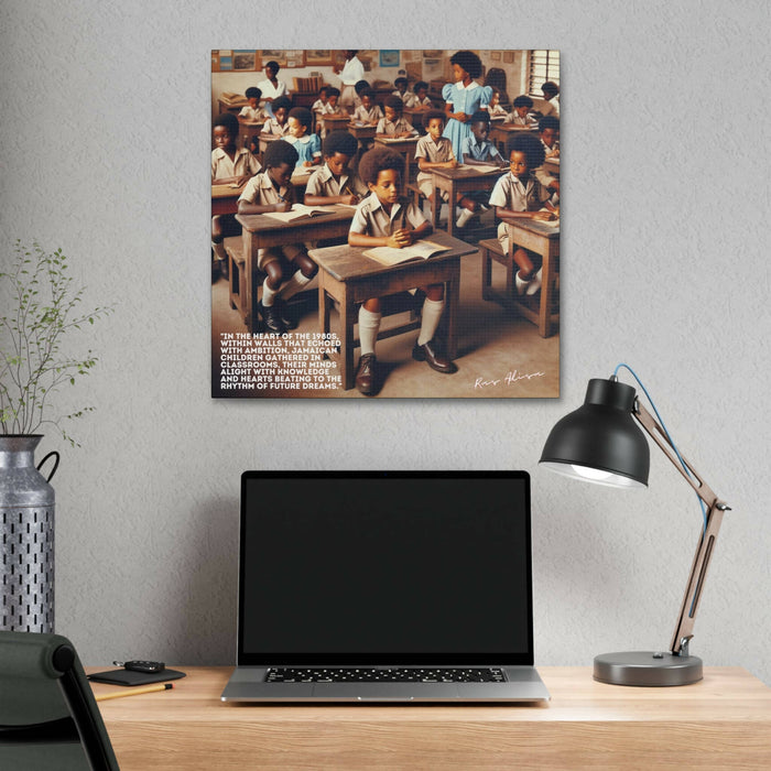 Rural Jamaican Classroom from the 1970s Polyester Canvas