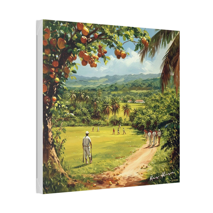 Rural Jamaica Folk Art Cricket II 1900s Polyester Canvas