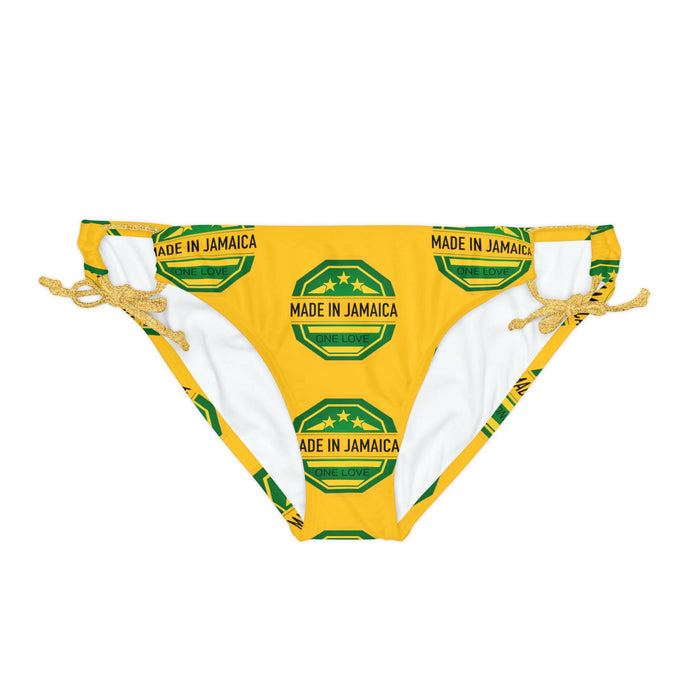 Yellow Loop Tie Side Bikini Bottom