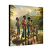  Jamaican Boys Fishing in the 1970s #2 Polyester Canvas