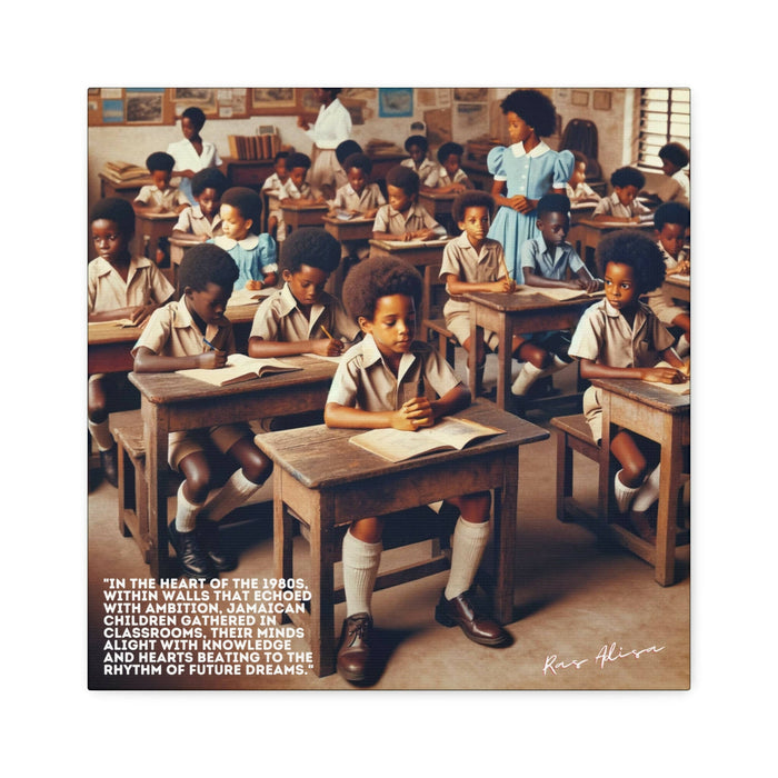 Rural Jamaican Classroom from the 1970s Polyester Canvas