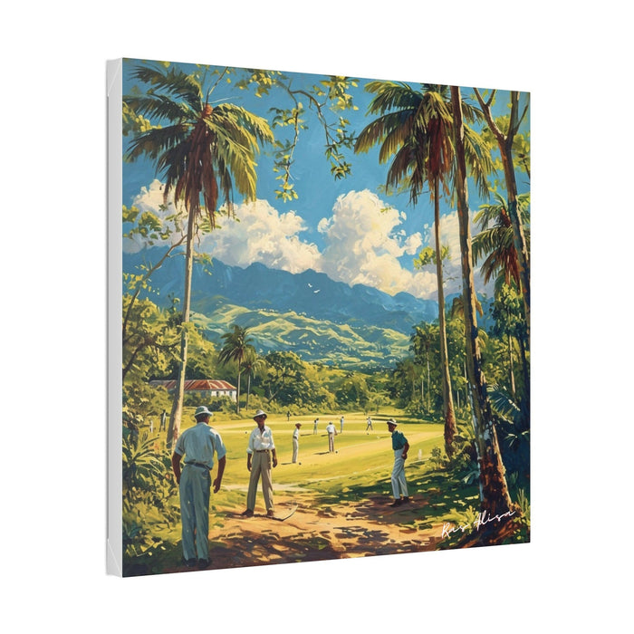 Rural Jamaica Folk Art Summer Day 1900s Polyester Canvas