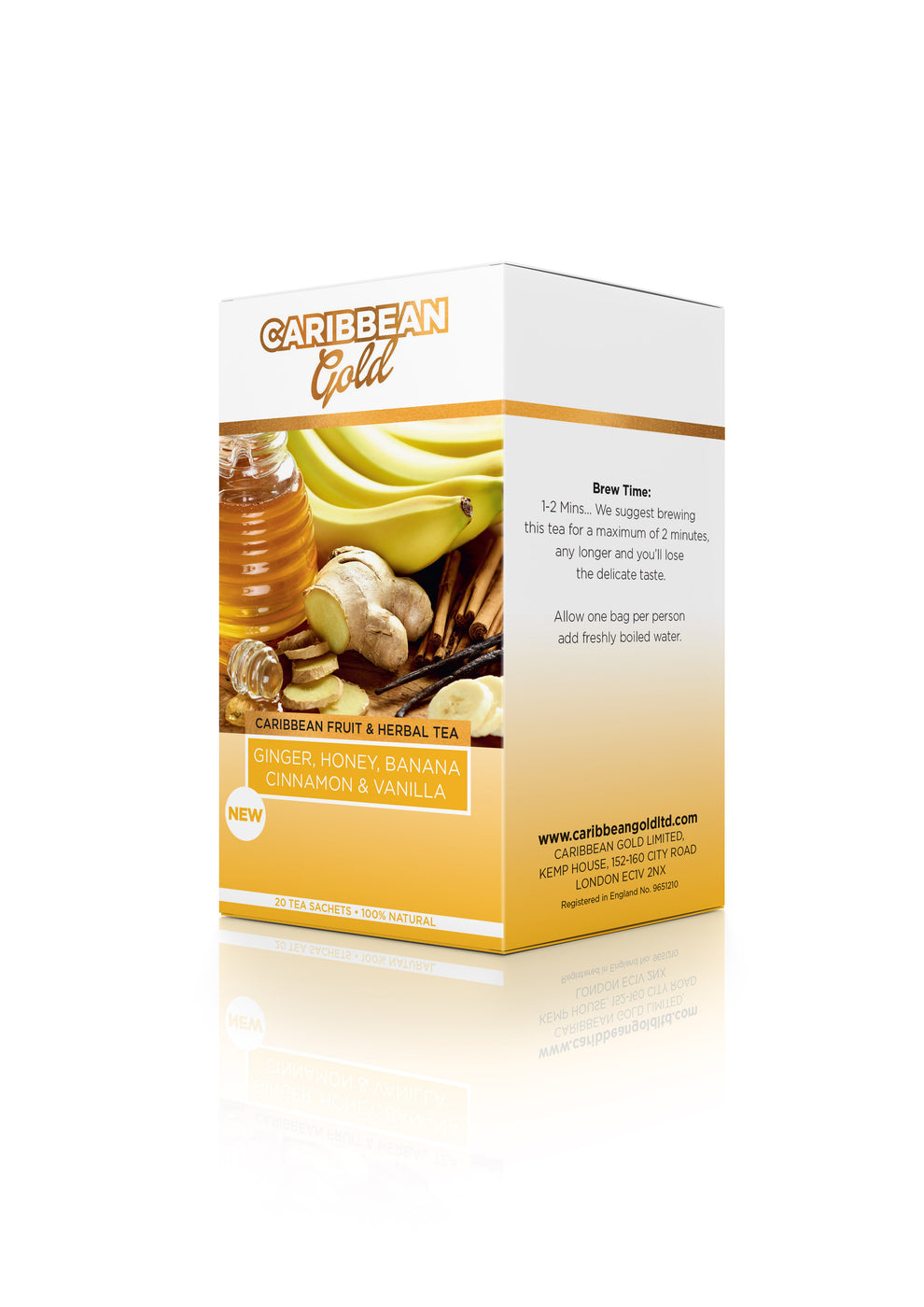 Caribbean Gold Ginger Honey Banana Cinnamon & Vanilla Fruit Tea — Made ...