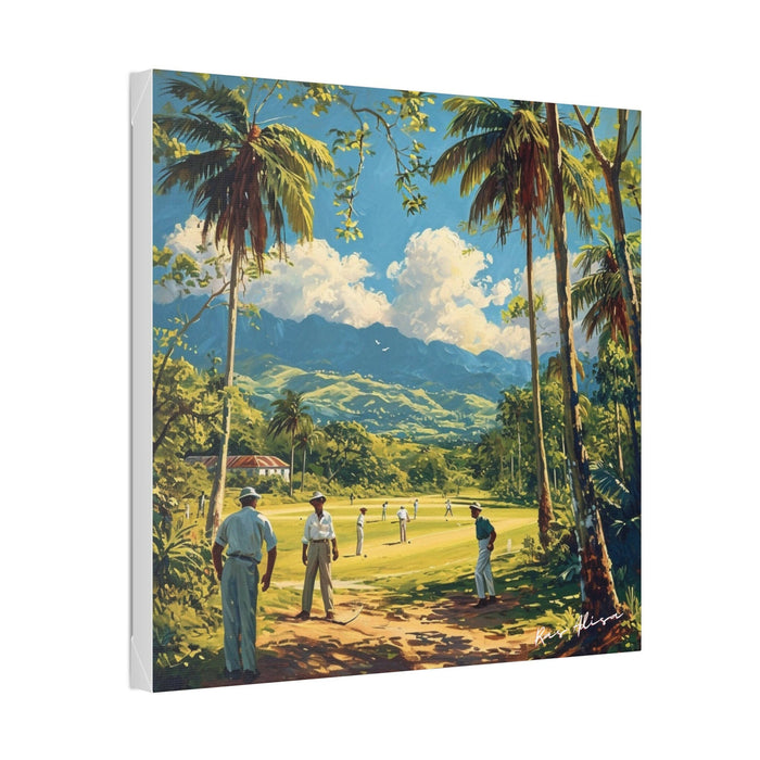 Rural Jamaica Folk Art Summer Day 1900s Polyester Canvas