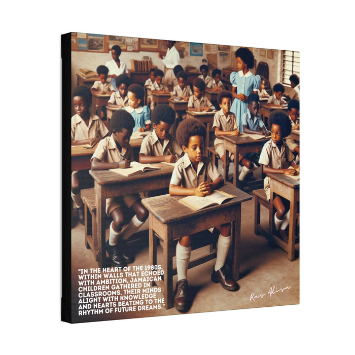 Rural Jamaican Classroom from the 1970s Polyester Canvas