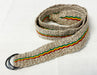 Rasta Hemp Belt with Red, Gold, and Green Stripes Rasta Belt - Hemp